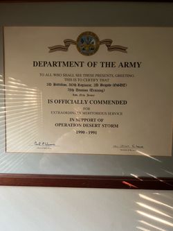 Unit citation US Army one of a kind