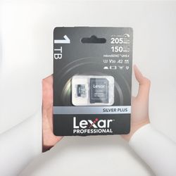 Lexar 1T Professional Silver Plus Micro SD UHS-I, C10, U3, V30, Full HD & 4K