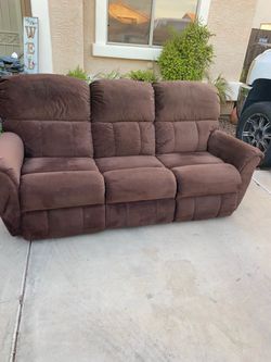 L-Z- BoyBrown Microfiber Reclining Sofa