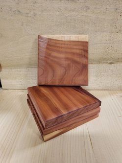 4pk Handmade Cedar Coasters