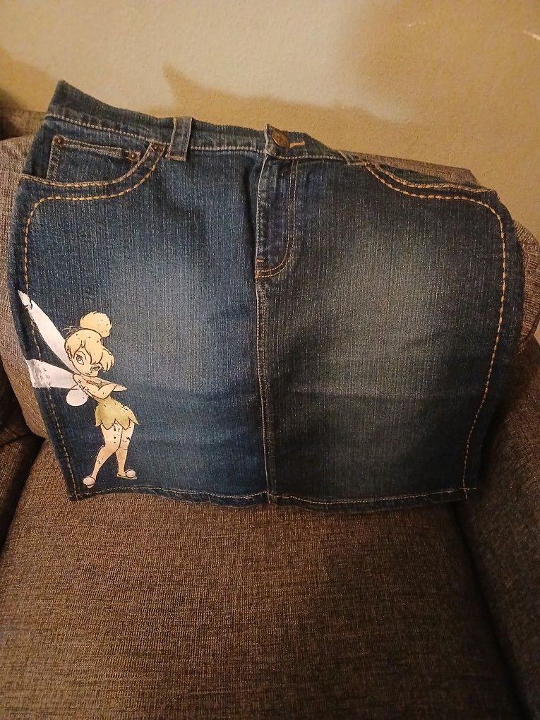 Tinker bell jean skirt