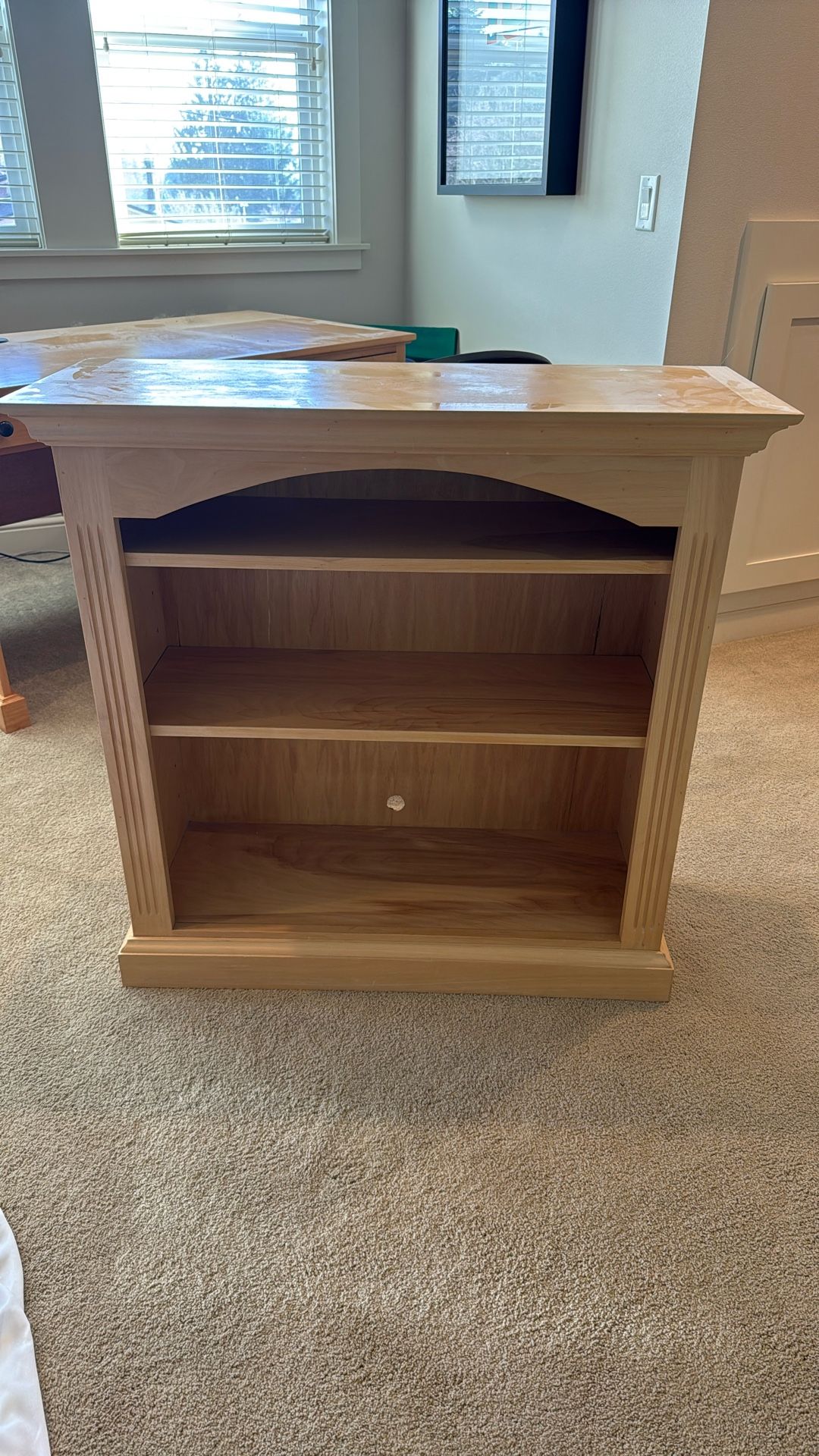 Matched Desk And Shelf