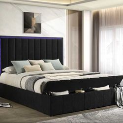 Florence-black platform Queen bed💕📲😎👀🔥🚛