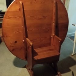 Antique Metamorphic Wooden Monks Chair 