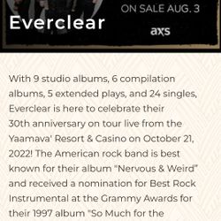 Everclear @ Yaamava Casino FRIDAY 10.21.22