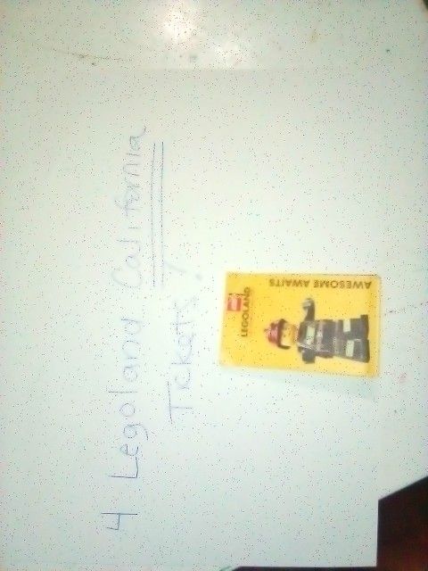 4 Pack Tickets Legoland CALIFORNIA