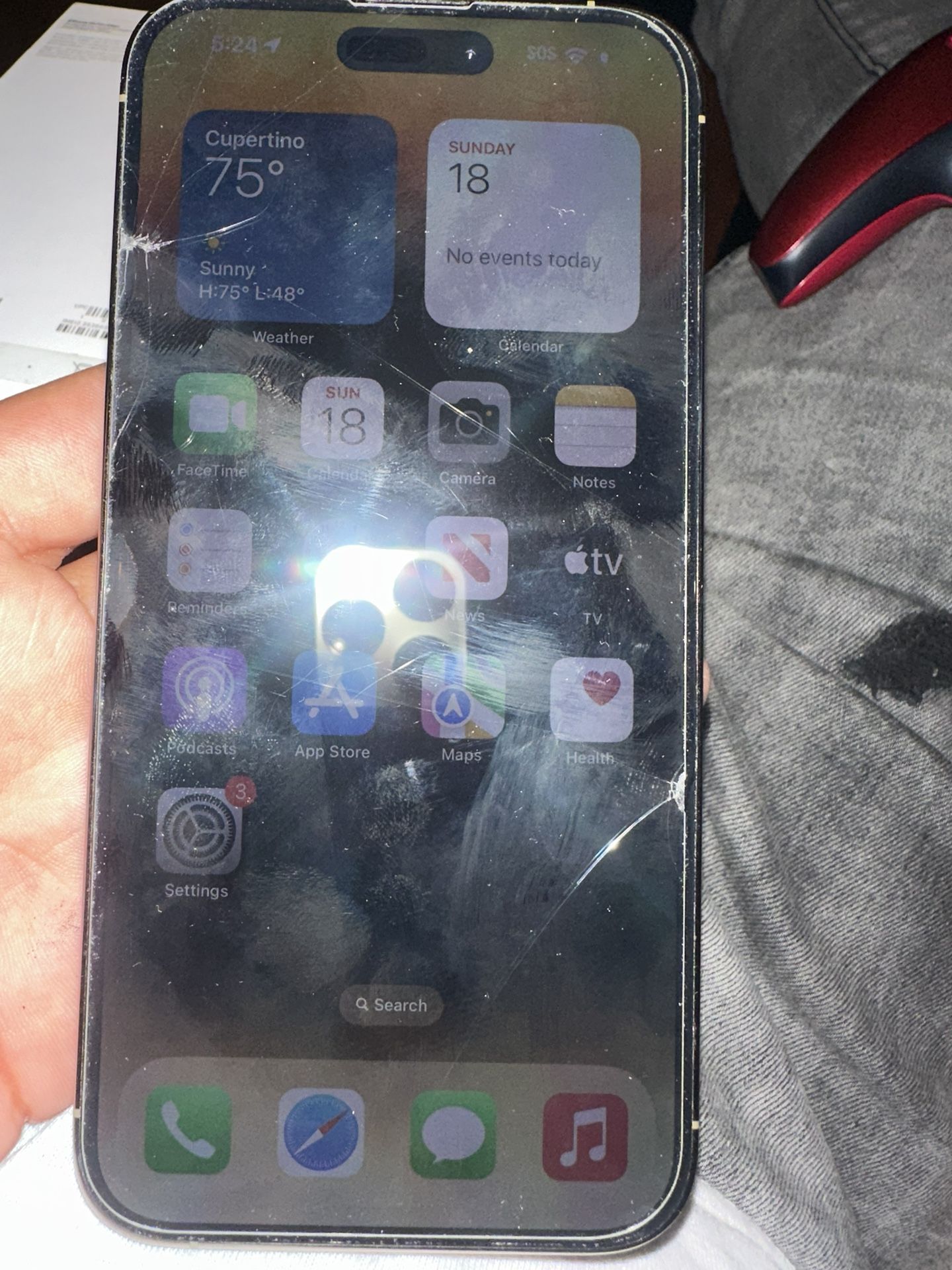 iPhone 14 Pro Max ( Screen Protector Not Cracked)