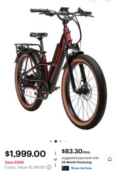 Rad Power E-Bike- Radster Trail Large w/ 65 miles max range & 28 mph max speed New in Box 🔥