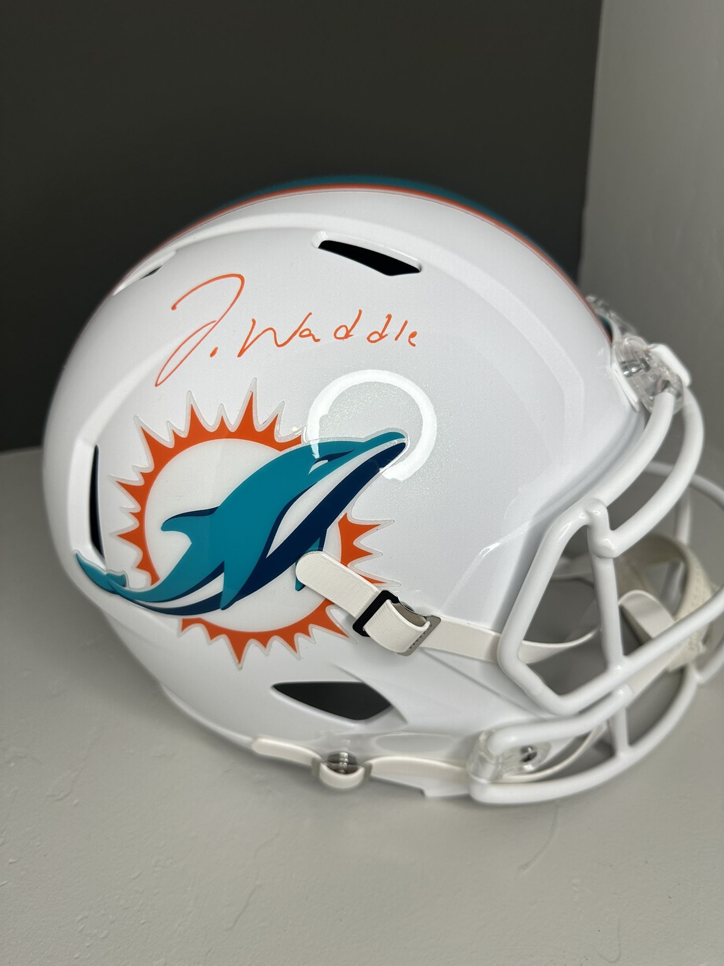 Jaylen Waddle Authentic Autographed Helmet
