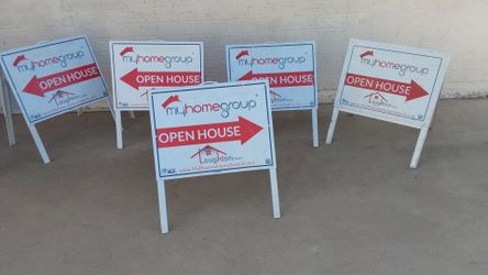 Lot of 3 Folding "Open House" Signs - $30