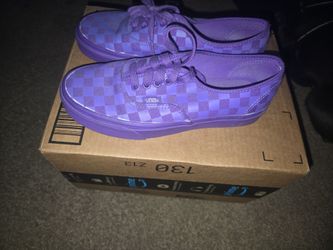 Vans Authentic Purple Checkerboard Sneakers