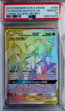 Arceus, dialga & palkia cosmic eclipse #258 psa 10