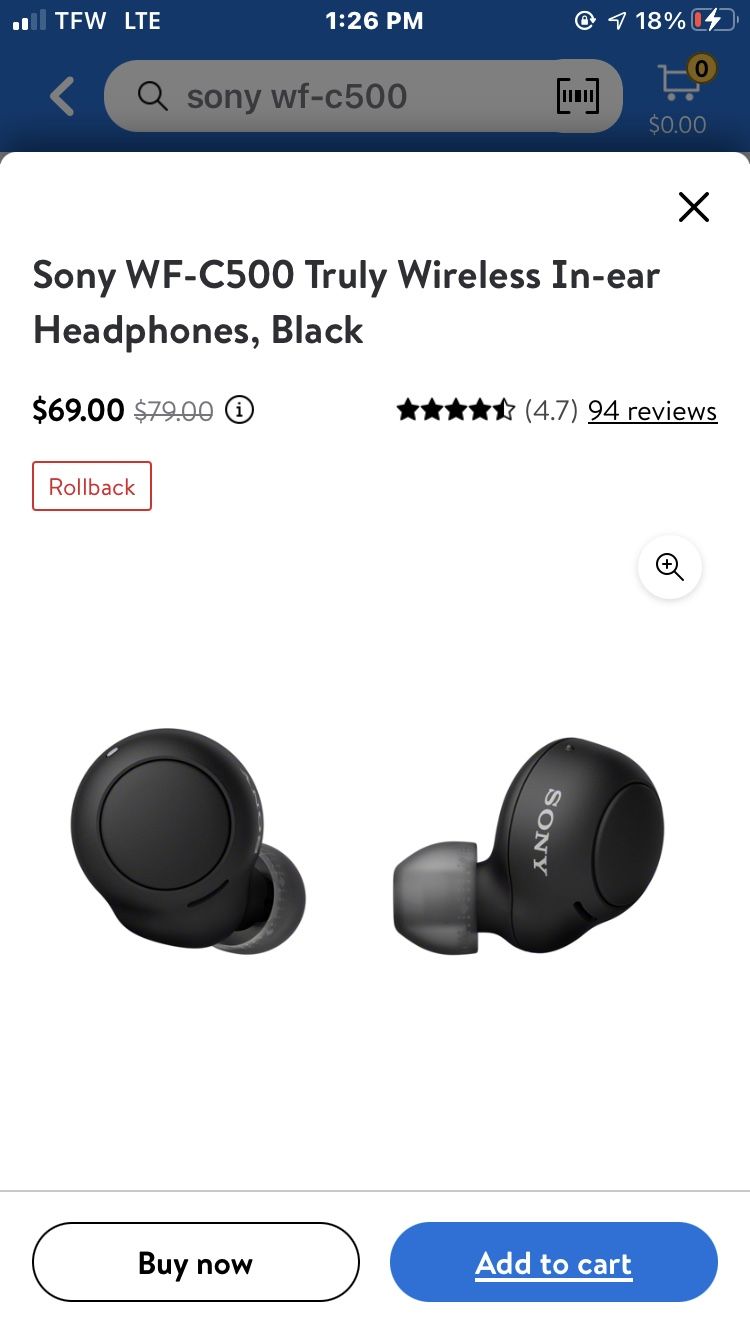 Black Sony wireless headphones