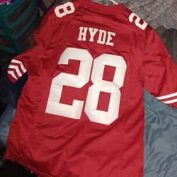 Carlos Hyde 49ers Nike Scariet Game Jersey # 28