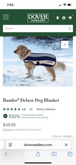 Dover Saddlery Rambo Fleece Dog Jacket Size XXL
