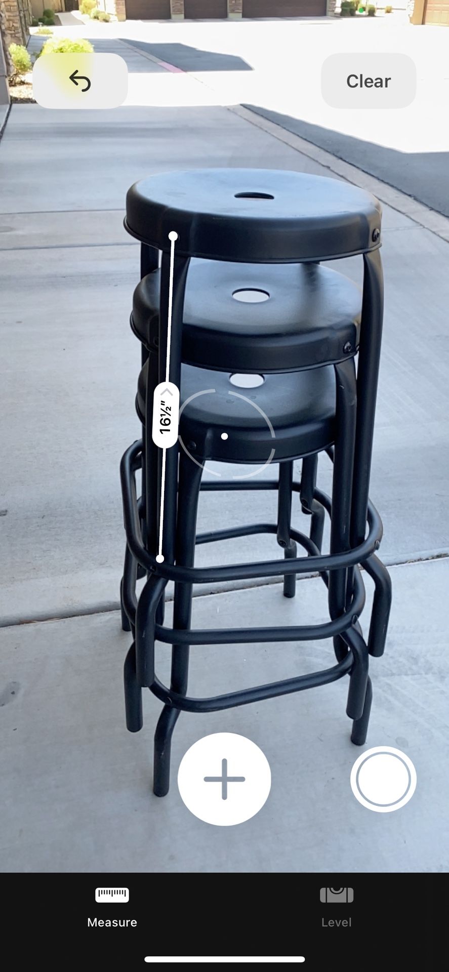 Black Metal Stools