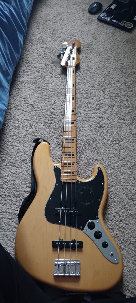 Squier Jazz Bass Guitar With Case