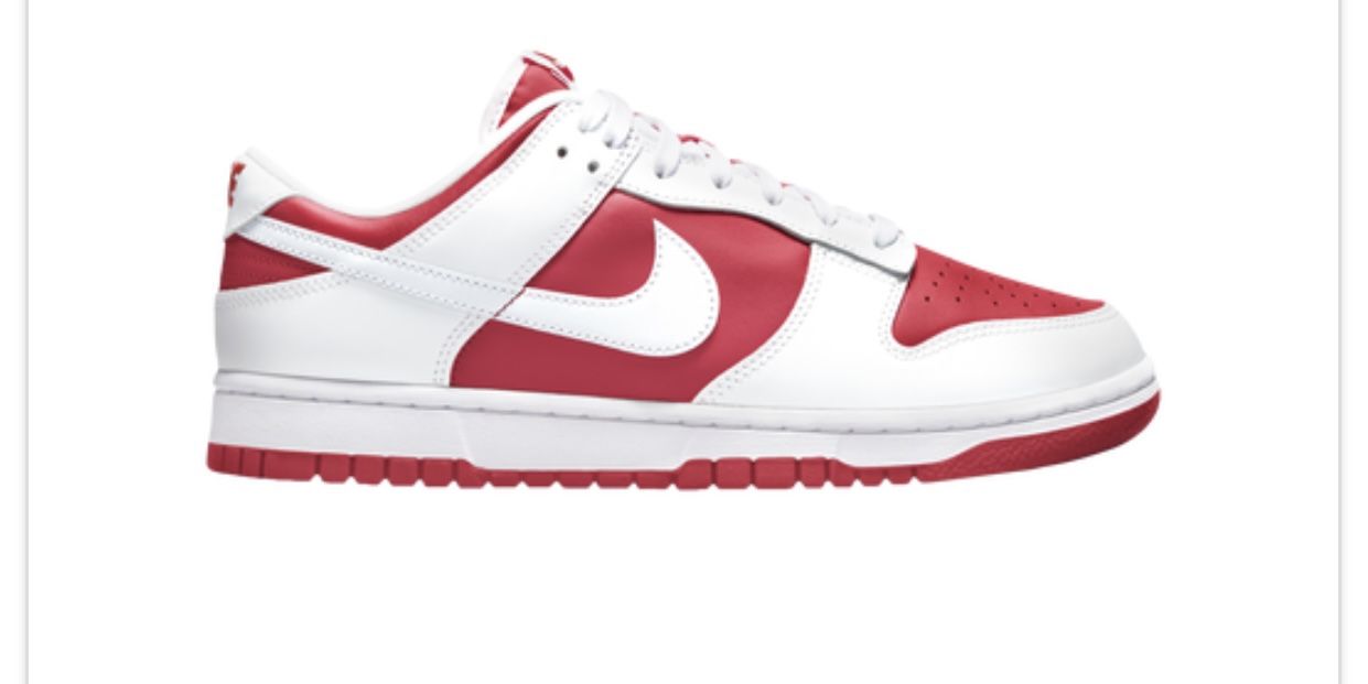 Nike Dunk Lows White/Red