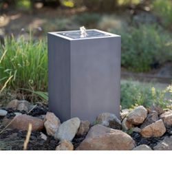 Bond 16.14-Inches H Metal Water Wall Outdoor Fountain Pump Included
