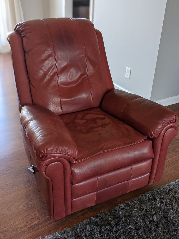 Recliner Couch - Real Leather 