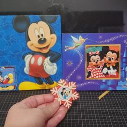 Disney Mickey Mouse Set/2 Mini Albums + Ornament BNWOT