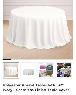 Wedding Tablecloths – Ivory Excellent Condition