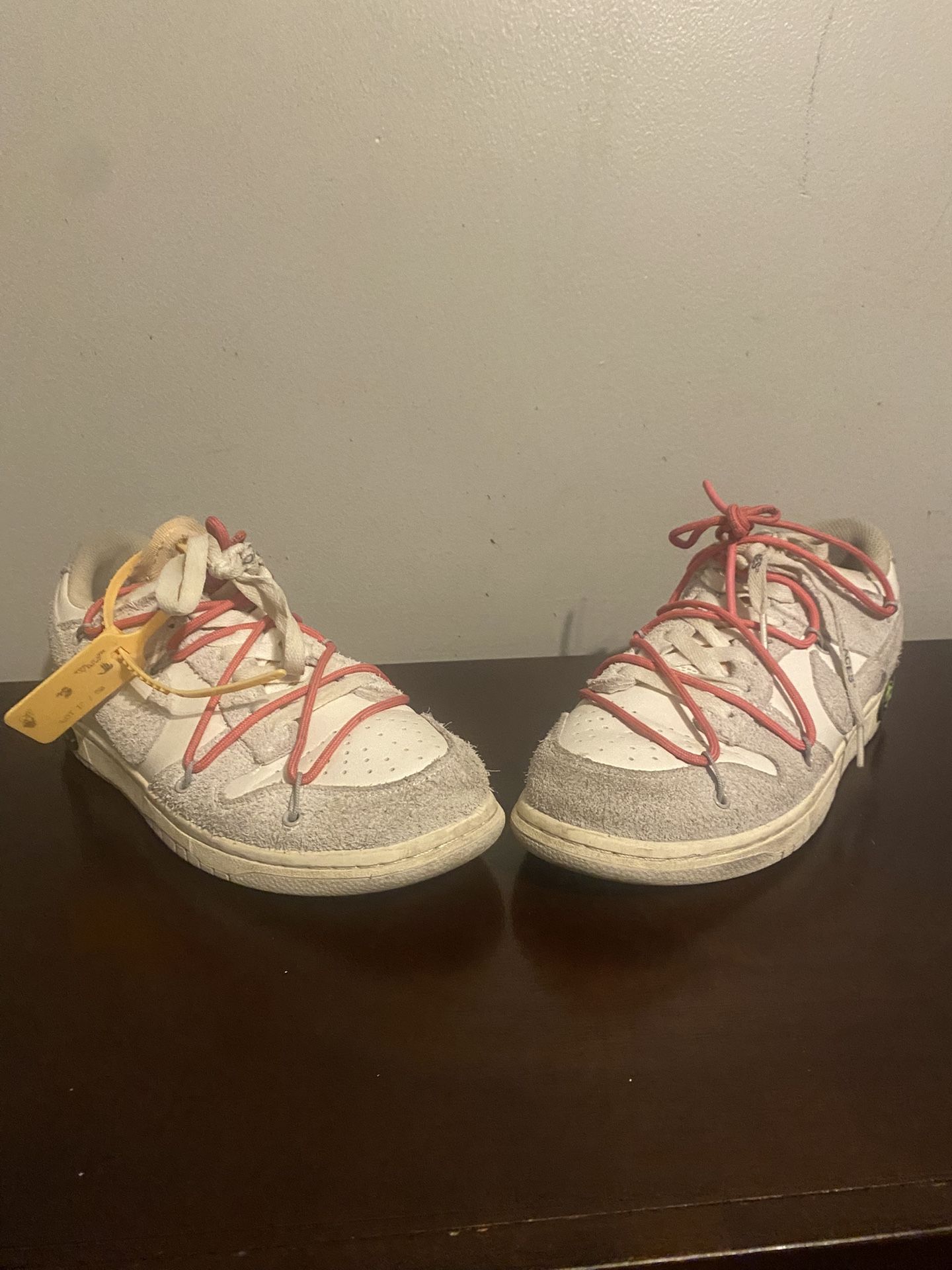 Off White Pink And White Dunks