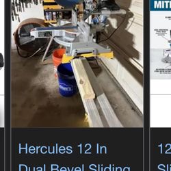 Hercules Double Bevel 15 Amp 12" Miter Table Saw 