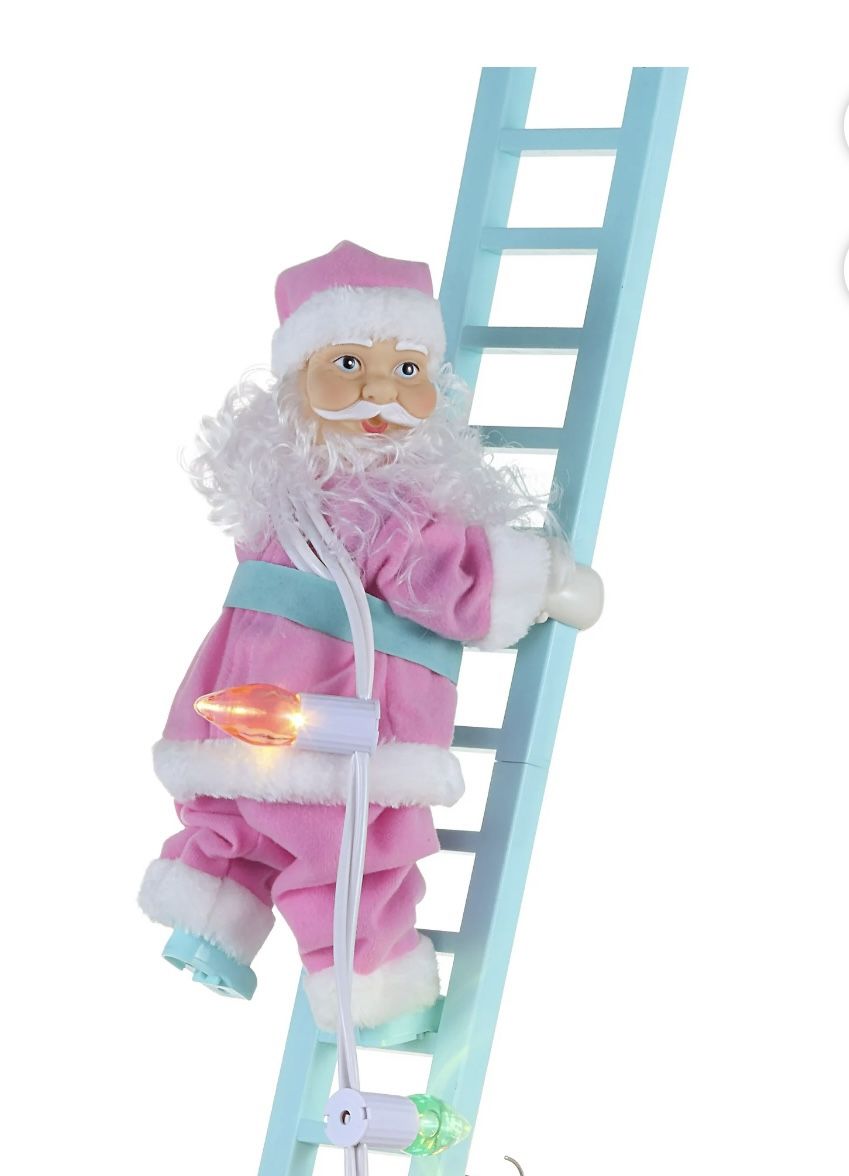 SUPER Climbing Santa with Lights and Music! Plays 15 Christmas Carols! New in Box