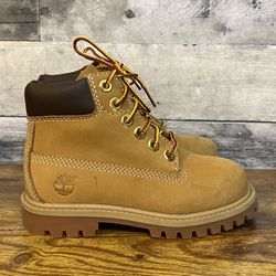 Timberland Toddler Classic Premium Boots Wheat Nubuck Kids Size 10 A5825