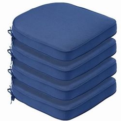 Patio Furniture Cushions 17-in x 20-in 4 -Piece Khaki High back patio chair cushion