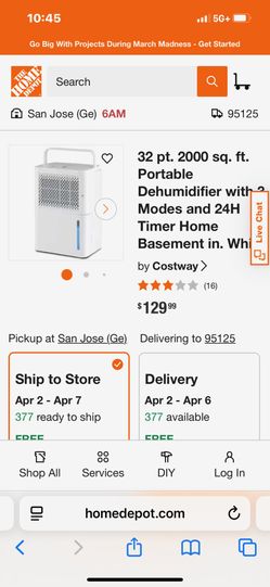 Portable Dehumidifier 