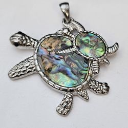 Abalone Shell Turtle Pendant 