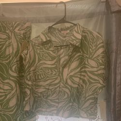 Women’s Peach Matching Blouse And Pants