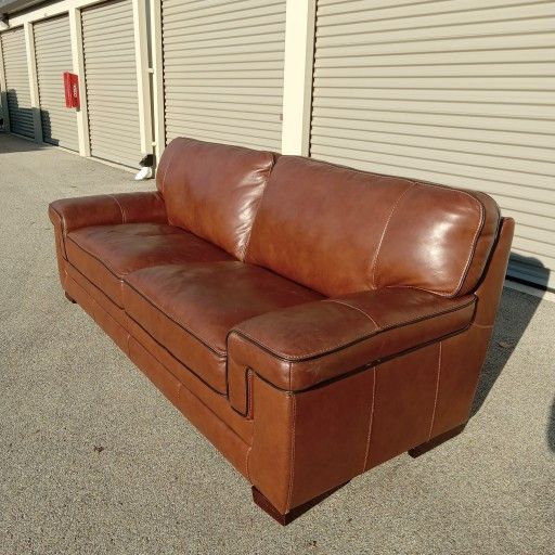 Free Delivery - Macy's Myers Cognac Leather Sofa