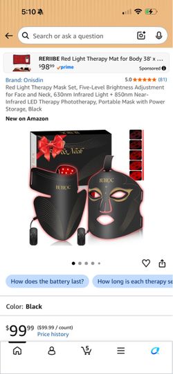 Red light Therapy Mask Set