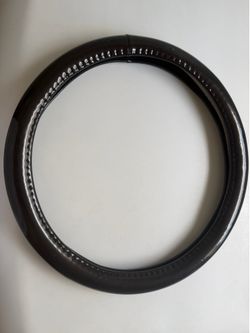 Black steering wheel cover
