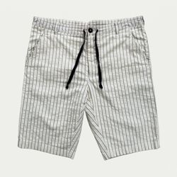 Ann Demeulemeester Striped Cotton Drawstring Shorts 34