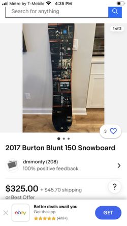 2017 Burton Blunt 150 Snowboard for Sale in Phoenix, AZ - OfferUp