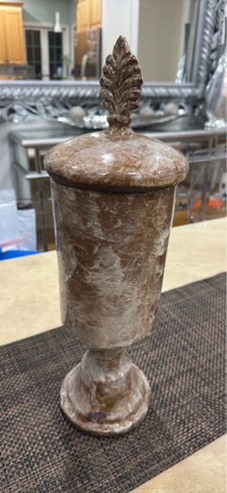 Marble Decorative Lidded Urn Canister