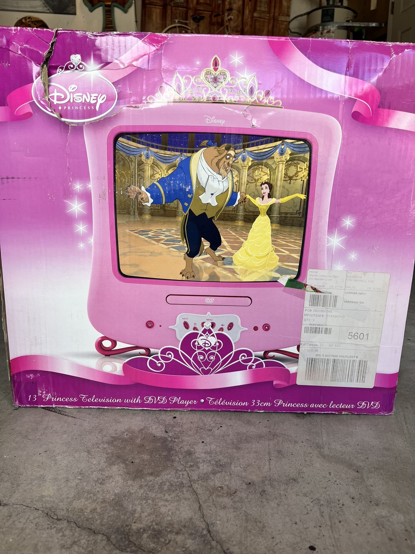 Disney Princess 13” CRT TV and DVD Player Brand New in Box SUPER RARE GRAIL