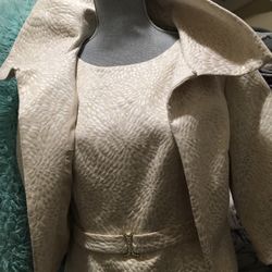 DAVID’S BRIDAL METALLIC SILVER DRESS 