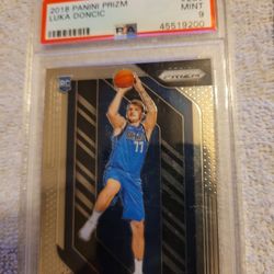 2018 Panini Prizm Luka Doncic # 280 PSA 9. Selling For Just $300.00