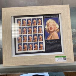 Marilyn Monroe Stamp Set And frame