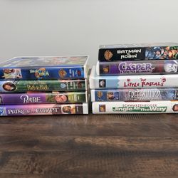 Classic VHS tapes - 9 Total
