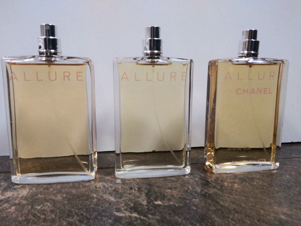 3 Chanel Allure 3.4 oz EDT New Womens Perfume