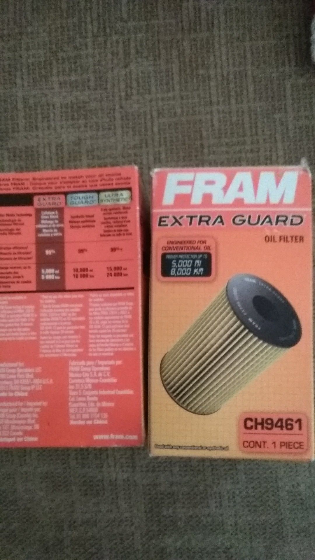 2 PACK! Fram CH9461 Engine-Oil-Filter-Extra-Guard.