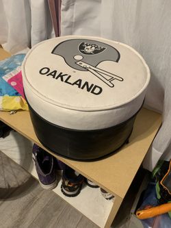 1980’s Oakland Raiders Vinyl Foot Stool