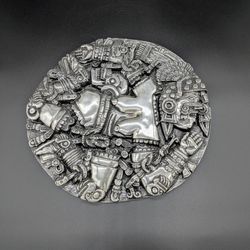 Aztec Coyolxauhqui Relief by D'Argenta (.925 Silver)