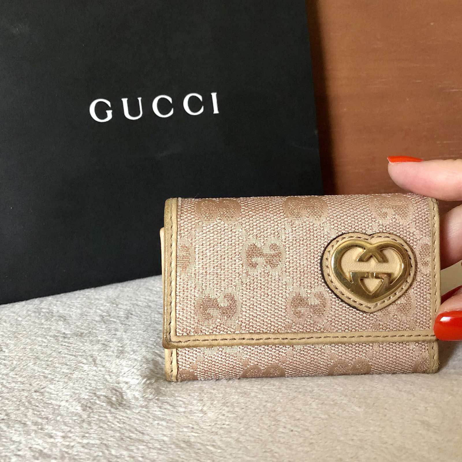 Gucci Guccissima Pink Key Holder
